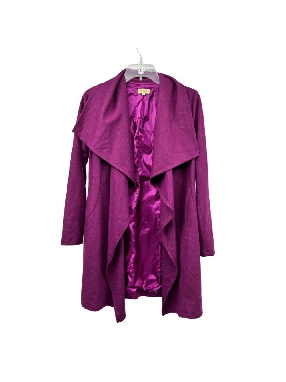 Piko 1988 Womens Wool Blend Jacket Open Front Waterfall Purplish Size Small